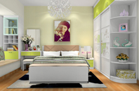 ÂÌ°×Ð¡ÇåÐÂµÄÎÔÊÒ×°ÐÞÐ§¹ûÍ¼