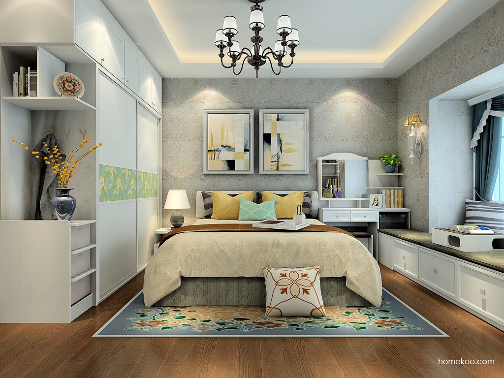 韩式田园风格壁纸卧室
