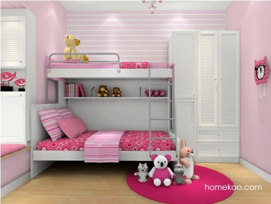 简约实用的儿童双层床图片欣赏