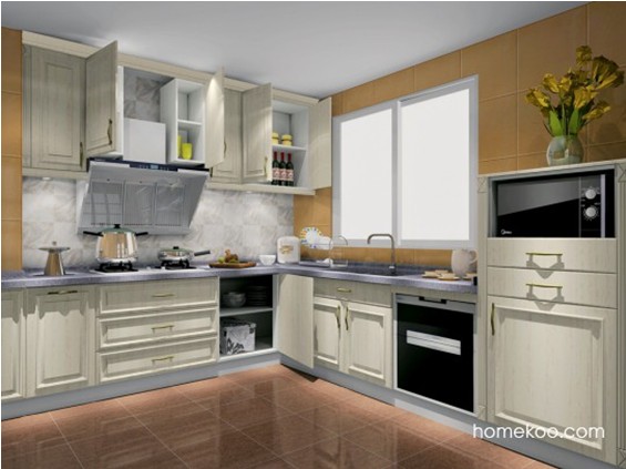 美式乡村厨房风格样板间案例