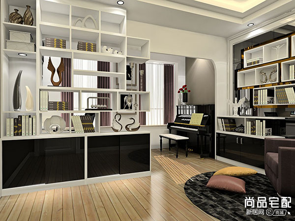 现代风格书房设计说明