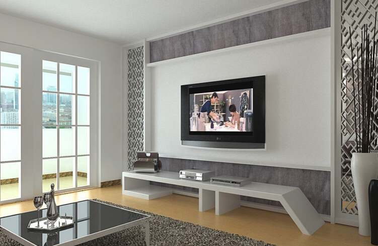 无吊顶的电视背景墙更简单