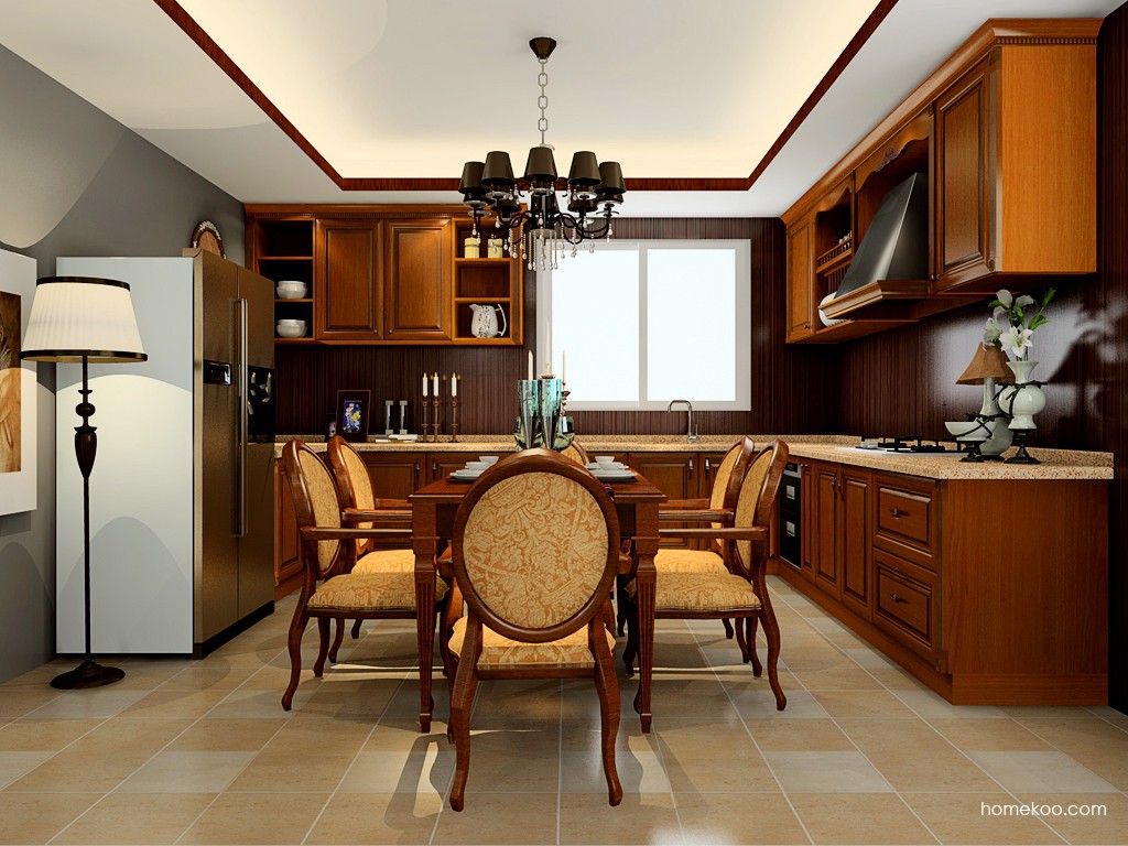 中式开放式厨房 彰显独特家居品味