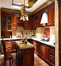 实木橱柜效果图欣赏 实木橱柜图片