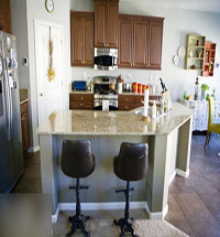 厨房大理石吧台图片  大理石吧台效果图