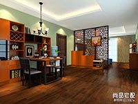 中式客厅玄关隔断效果图2016