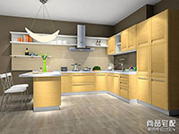 2016开放式厨房带中岛台效果图