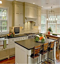 欧式厨房吧台装修效果图