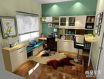 2017拐角书柜效果图