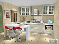 开放式小厨房装修效果图