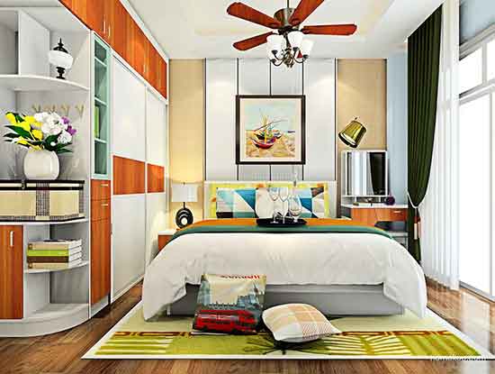 卧室梳妆台效果图案例，浪漫的家居氛围