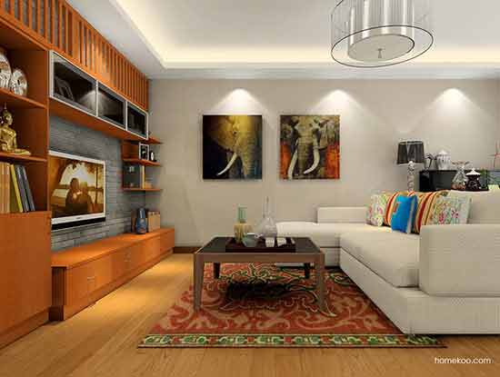 东南亚风格客厅效果图，别有一番滋味！