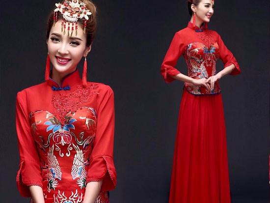 敬酒服旗袍款式推荐