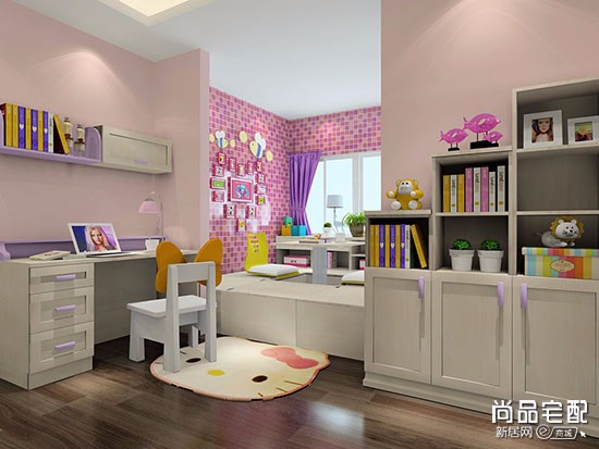 l型儿童房设计效果图