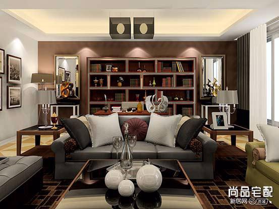 中式过道博古架