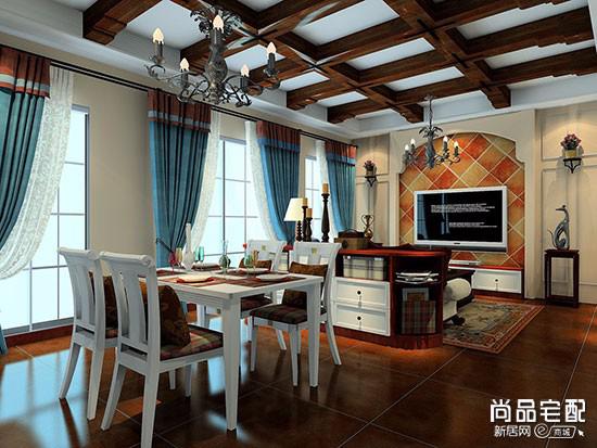 餐厅窗户窗帘效果图