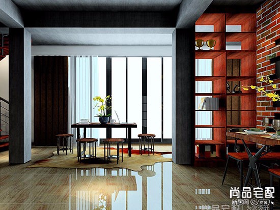 餐厅窗户窗帘效果图