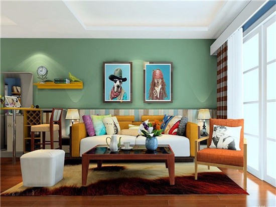 电视墙上的可以挂钟吗