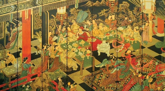 仿古屏风图片
