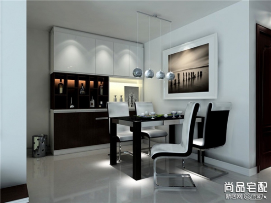 后现代餐厅吊顶 营造不同的灯光效果