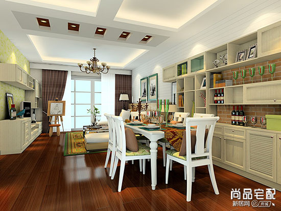客厅和餐厅用吧台隔断