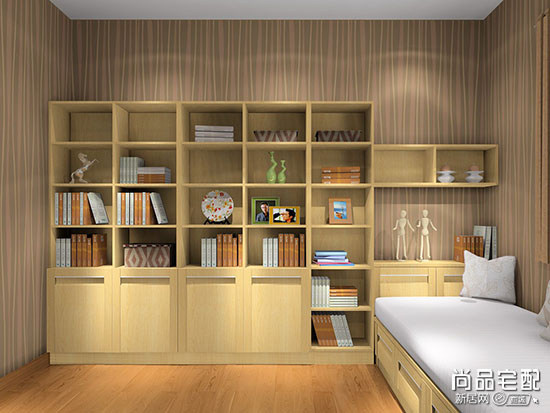 中式书柜效果图