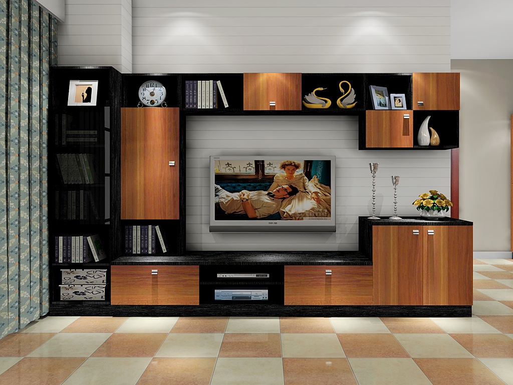 电视镶嵌柜装修设计效果图集-欧派家居