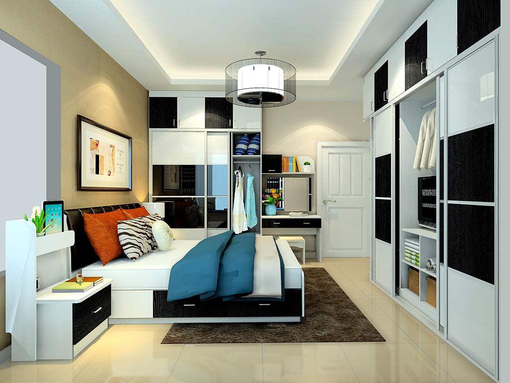 衣柜带电视柜效果图 衣柜带电视柜效果图