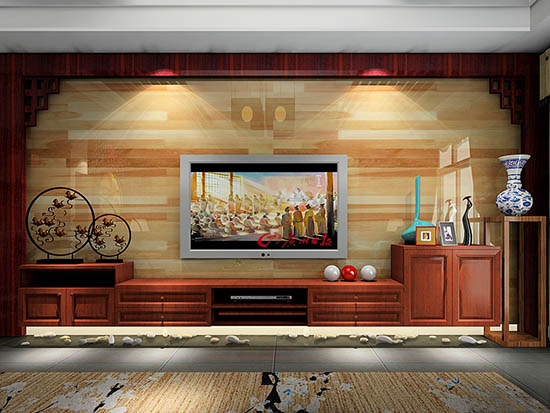 中式电视柜装修效果图