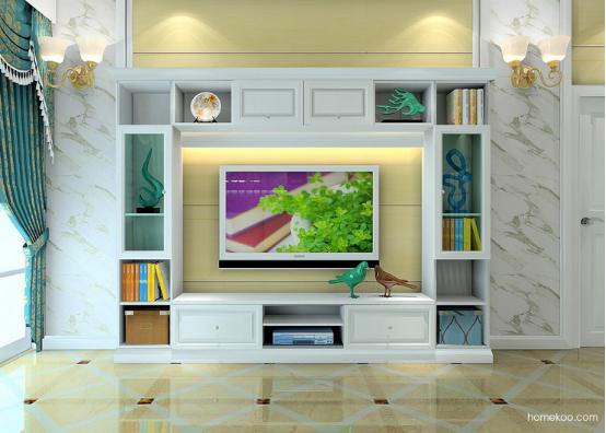 田园风格电视背景墙装修图片 田园风格电视背景墙装修图片