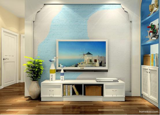 田园风格电视背景墙装修图片 田园风格电视背景墙装修图片