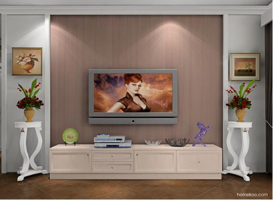 欧式客厅电视柜效果图