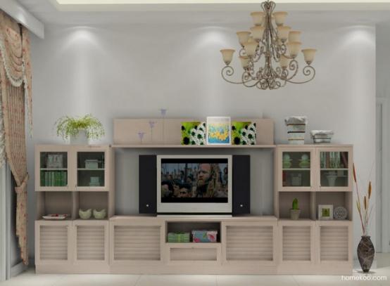 欧式客厅电视柜效果图