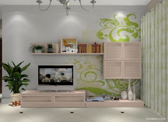 欧式客厅电视柜效果图