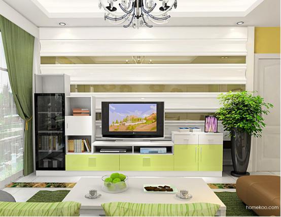 家庭客厅电视柜图片