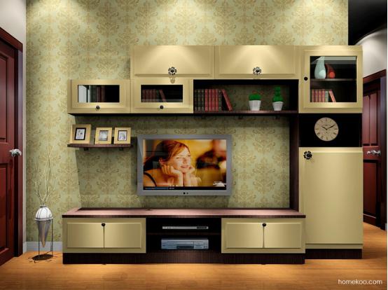 家庭客厅电视柜图片