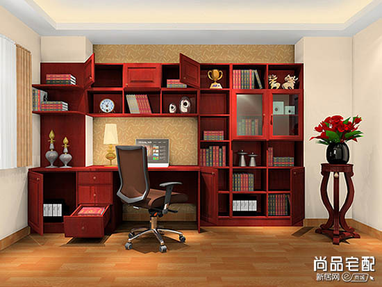中式书房效果图 中式书房效果图