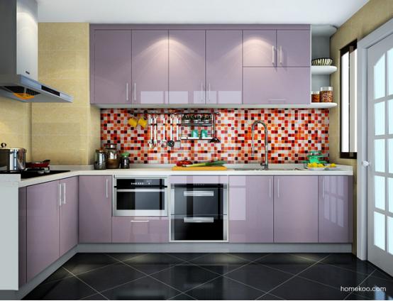 小型厨房整体橱柜图片