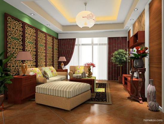 中式大客厅装修效果图 中式大客厅装修效果图