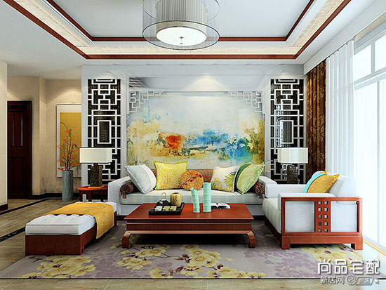 中式客厅装修样板房