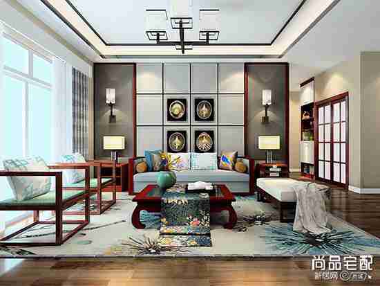 中式简约茶几图片