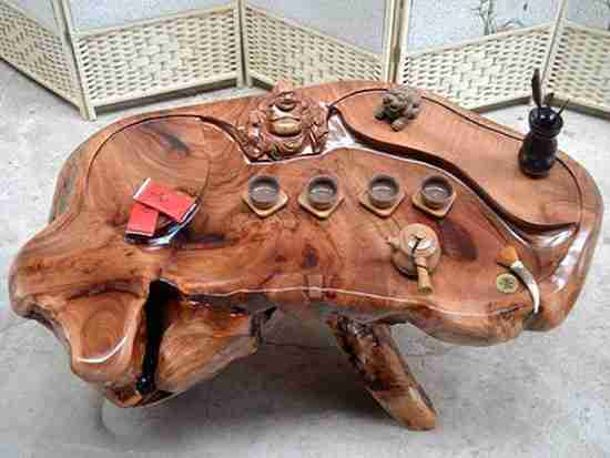 金丝楠木树根茶几好不好？