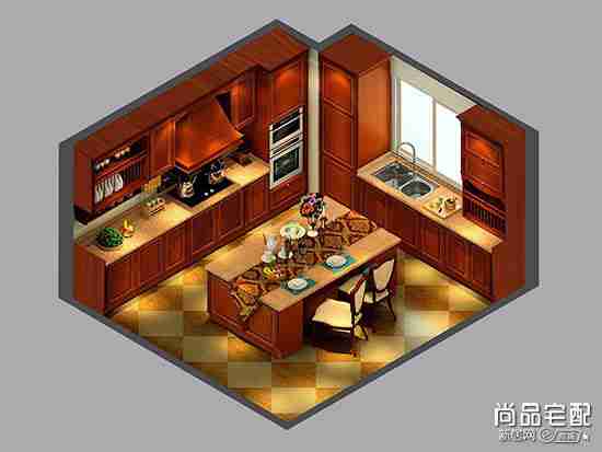 美式小厨房装修图欣赏