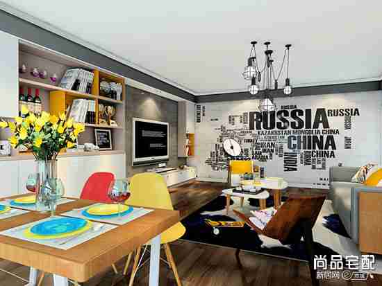 长方形墙画客厅竖的怎么装饰