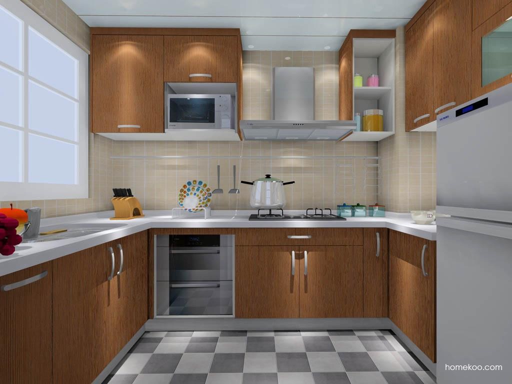 现代橱柜风格定制u型f5366