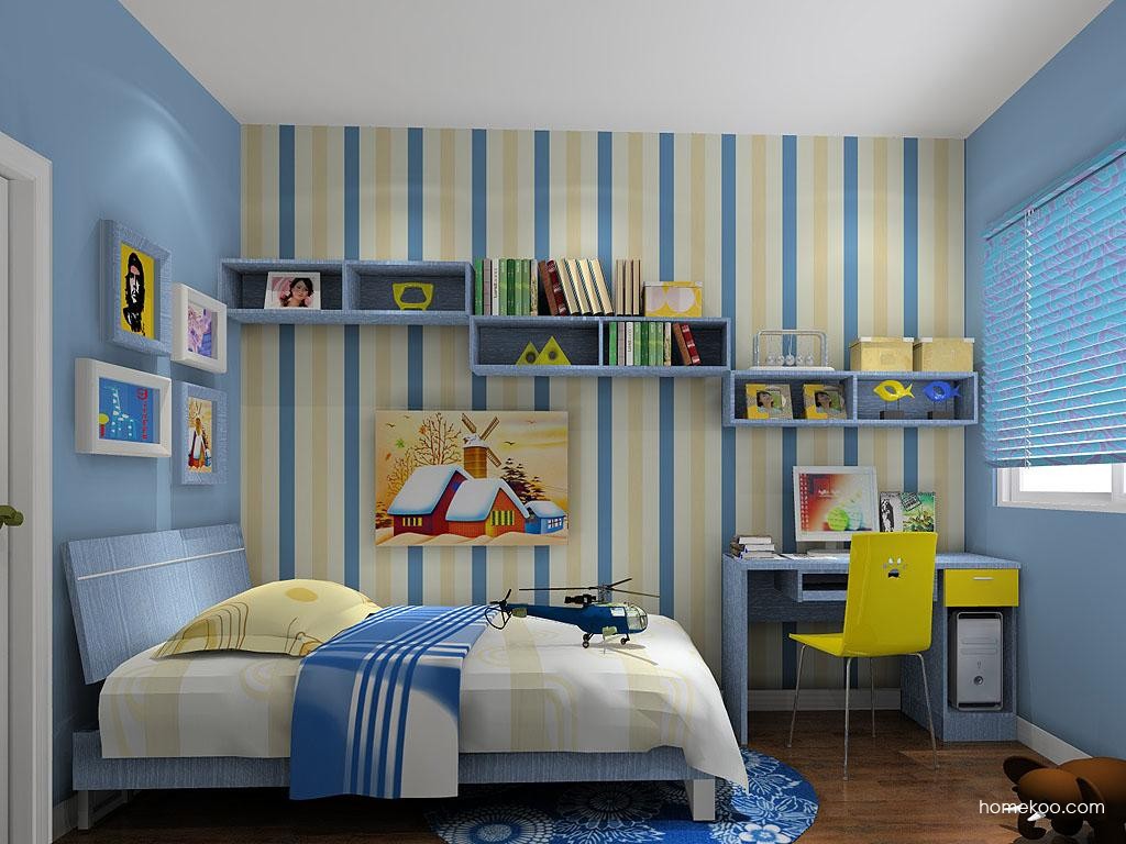 儿童房装修效果图_男孩的趣青少年房效果图b7260_尚品宅配