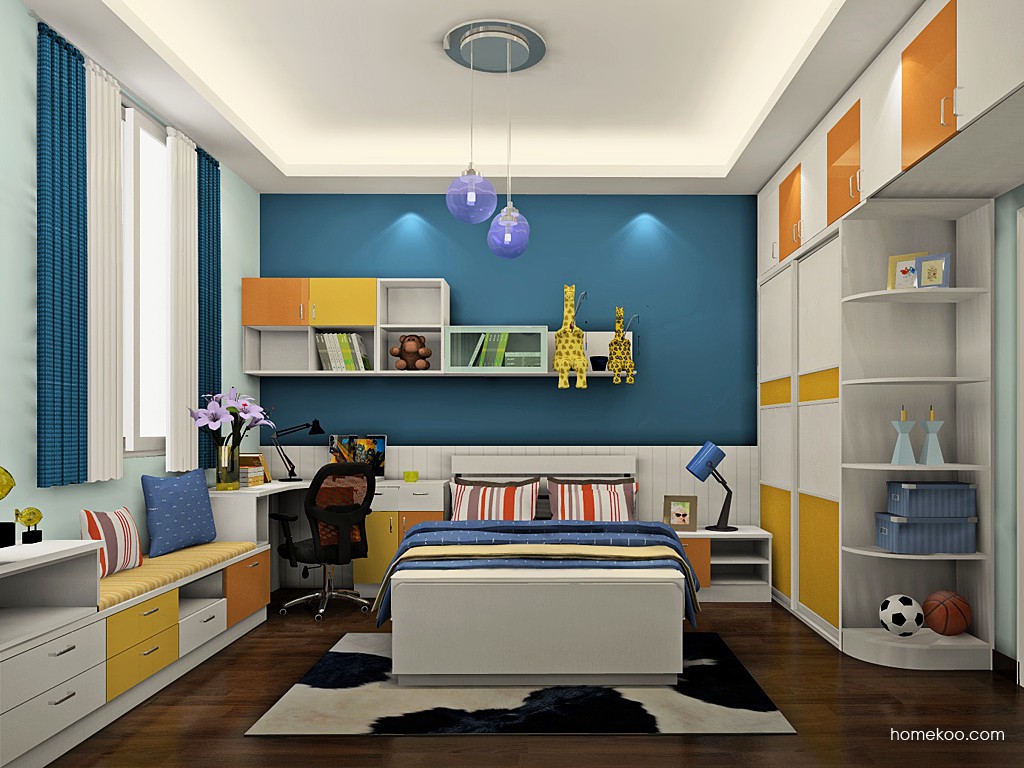 儿童房装修效果图_男孩的趣青少年房效果图b19754_尚品宅配